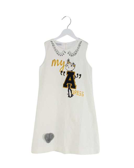 A White Sleeveless Dresses from I Pinco Pallino in size 12Y for girl. (Front View)