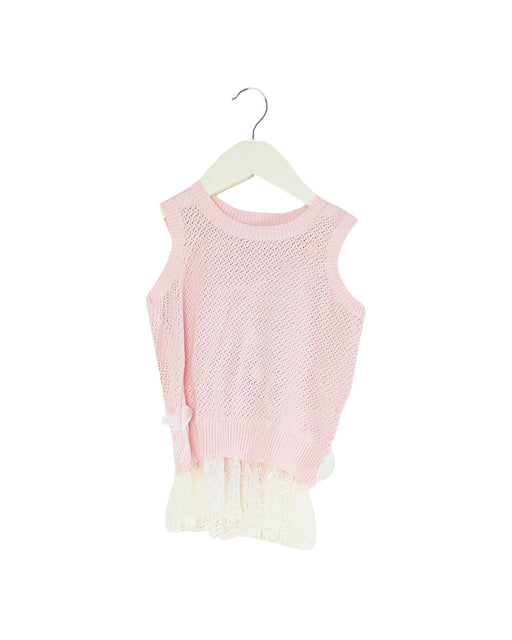 A Pink Sweater Vests from Nicholas & Bears in size 4T for girl. (Front View)