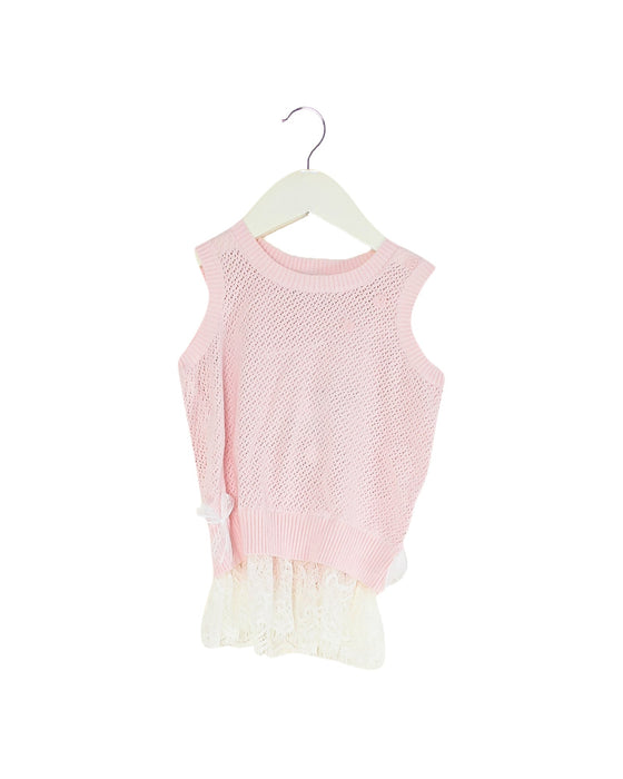 A Pink Sweater Vests from Nicholas & Bears in size 4T for girl. (Front View)