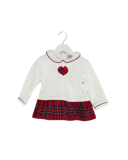 A White Sweatshirts from Chickeeduck in size 6-12M for girl. (Front View)