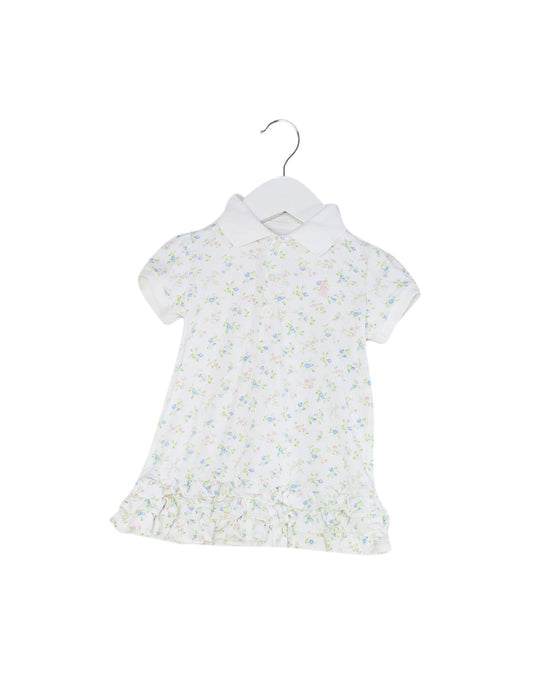 A White Short Sleeve Dresses from Ralph Lauren in size 6-12M for girl. (Front View)