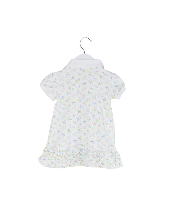 A White Short Sleeve Dresses from Ralph Lauren in size 6-12M for girl. (Back View)