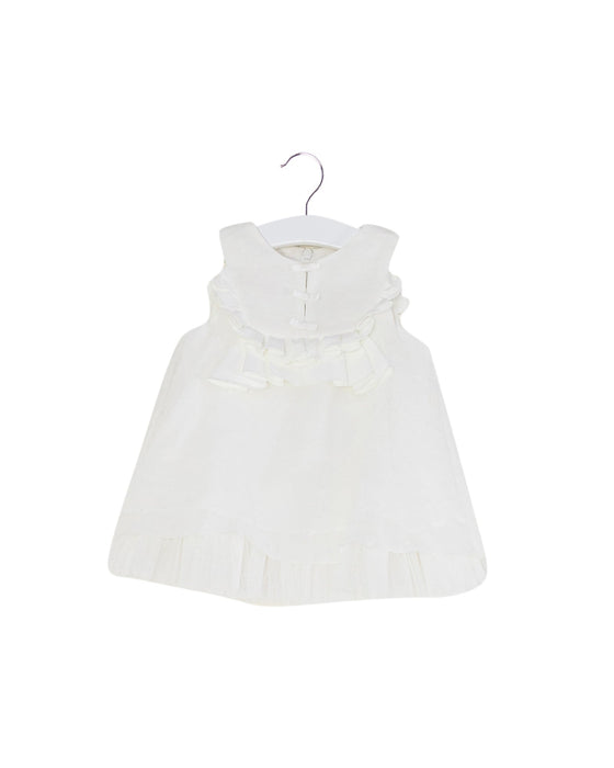 A White Sleeveless Dresses from Nicholas & Bears in size 3-6M for girl. (Front View)
