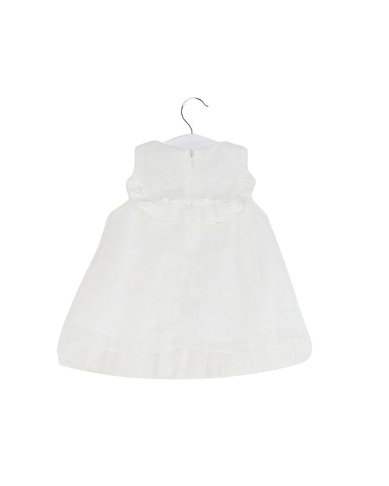 A White Sleeveless Dresses from Nicholas & Bears in size 3-6M for girl. (Back View)
