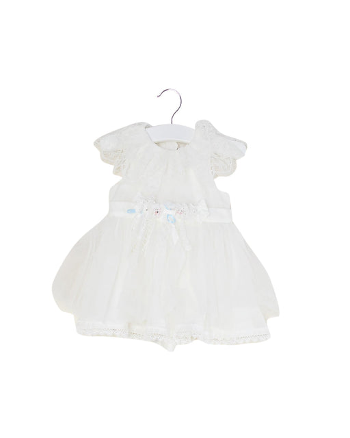 A White Sleeveless Dresses from Nicholas & Bears in size 6-12M for girl. (Front View)