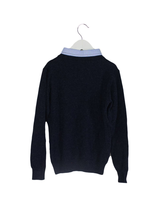 A Navy Long Sleeve Tops from Armani in size 8Y for girl. (Back View)