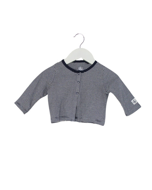 A Black Cardigans from Petit Bateau in size 3-6M for boy. (Front View)