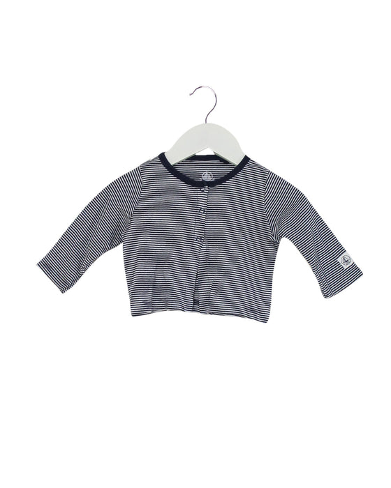 A Black Cardigans from Petit Bateau in size 3-6M for boy. (Front View)