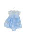 A Blue Short Sleeve Bodysuits from Chickeeduck in size 12-18M for girl. (Back View)