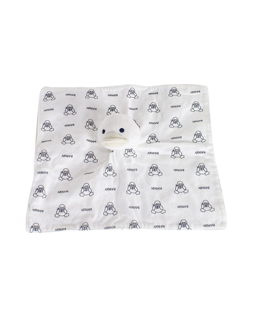 A White Safety Blankets from Armani Baby in size 0-3M for neutral. (Front View)