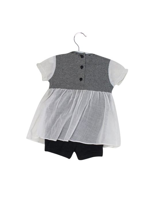 A Multicolour Short Sleeve Rompers from Kingkow in size 3-6M for girl. (Back View)