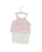 A White Sleeveless Rompers from Kingkow in size 0-3M for girl. (Back View)