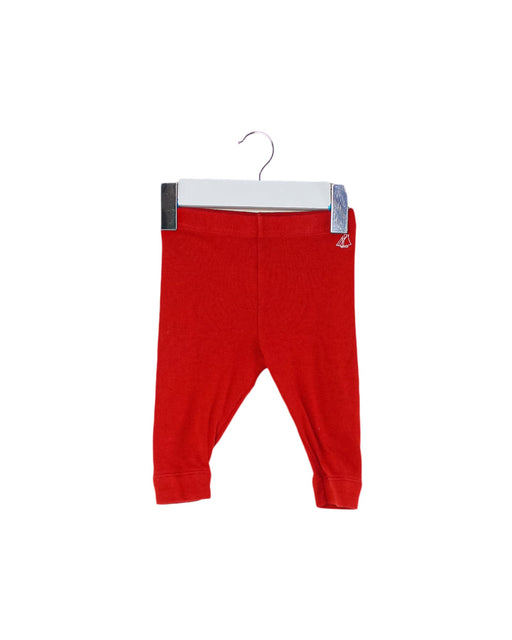 A Red Leggings from Petit Bateau in size 0-3M for girl. (Front View)