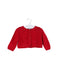 A Red Cardigans from Jacadi in size 3-6M for girl. (Front View)