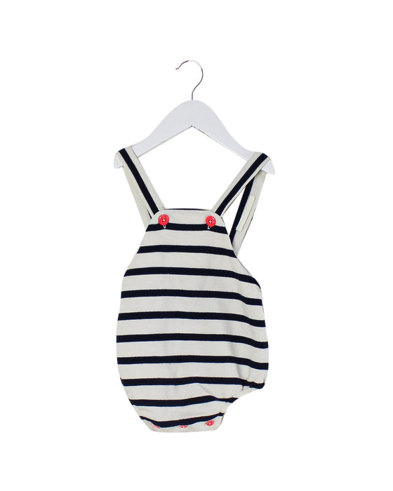 A Navy Sleeveless Bodysuits from Nanos in size 3-6M for boy. (Front View)