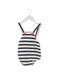 A Navy Sleeveless Bodysuits from Nanos in size 3-6M for boy. (Front View)