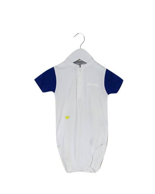 A White Short Sleeve Bodysuits from Dior in size 6-12M for boy. (Front View)
