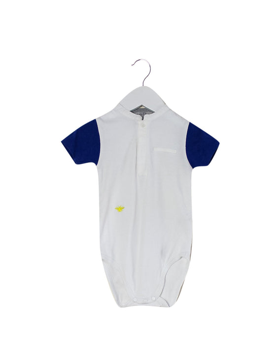 A White Short Sleeve Bodysuits from Dior in size 6-12M for boy. (Front View)