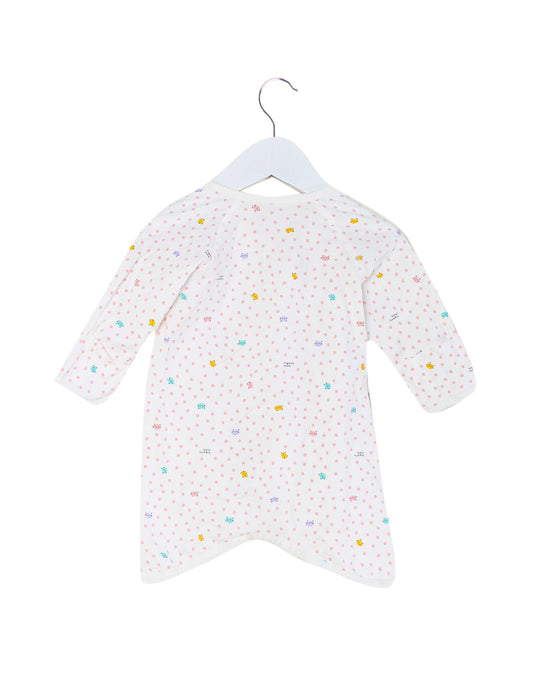 A Pink Long Sleeve Rompers from Organic Mom in size 3-6M for girl. (Back View)