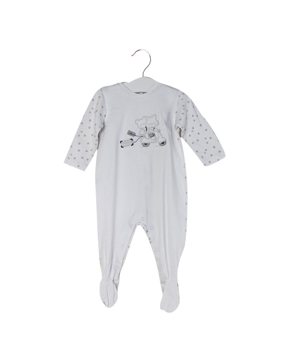 A White Long Sleeve Jumpsuits from Chicco in size 3-6M for girl. (Front View)