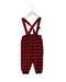 A Red Long Overalls from Agnes b. in size 12-18M for boy. (Front View)