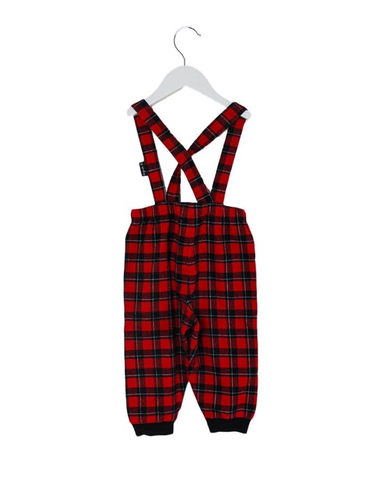 A Red Long Overalls from Agnes b. in size 12-18M for boy. (Back View)