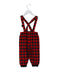 A Red Long Overalls from Agnes b. in size 12-18M for boy. (Back View)
