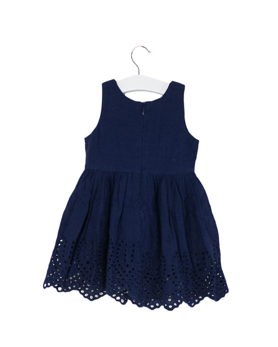 A Navy Sleeveless Dresses from Interdit de me Gronder in size 3-6M for girl. (Back View)
