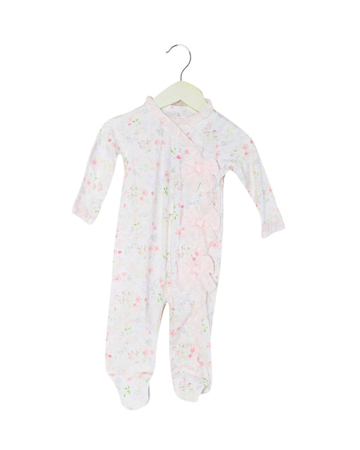 A Pink Long Sleeve Jumpsuits from Mides in size 6-12M for girl. (Front View)