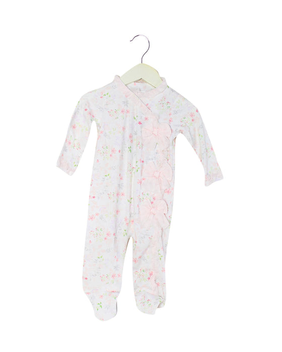 A Pink Long Sleeve Jumpsuits from Mides in size 6-12M for girl. (Front View)