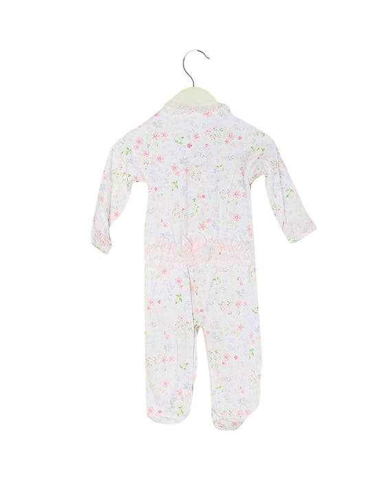 A Pink Long Sleeve Jumpsuits from Mides in size 6-12M for girl. (Back View)