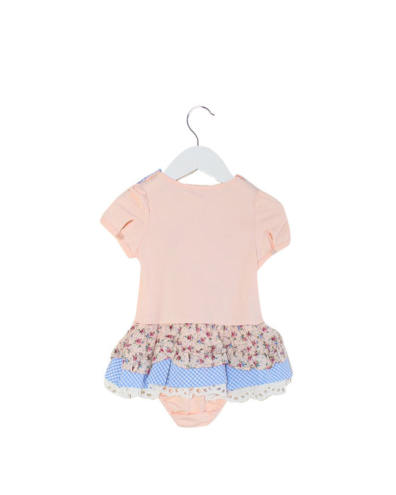 A Pink Short Sleeve Bodysuits from Nicholas & Bears in size 6-12M for girl. (Back View)