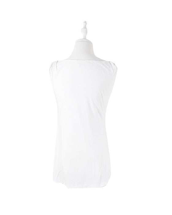 A White Sleeveless Tops from Mayarya in size M for women. (Back View)