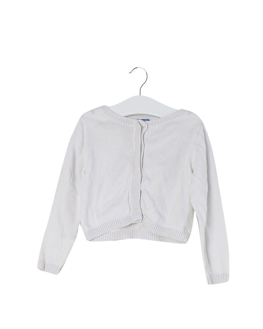 A White Cardigans from Jacadi in size 3T for girl. (Front View)