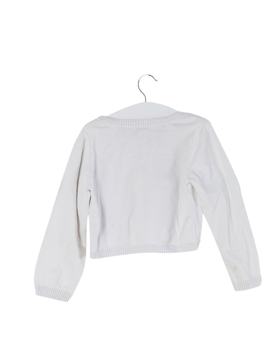 A White Cardigans from Jacadi in size 3T for girl. (Back View)