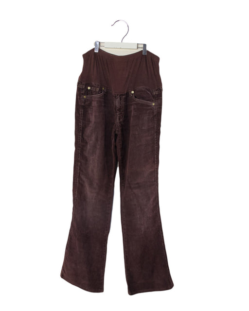 A Brown Jeans from A Pea in the Pod in size S for maternity. (Front View)