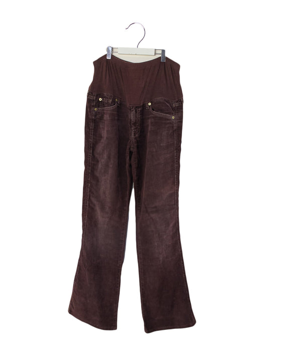 A Brown Jeans from A Pea in the Pod in size S for maternity. (Front View)