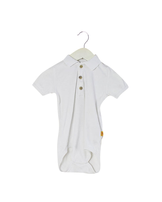 A White Short Sleeve Bodysuits from Steiff in size 12-18M for girl. (Front View)