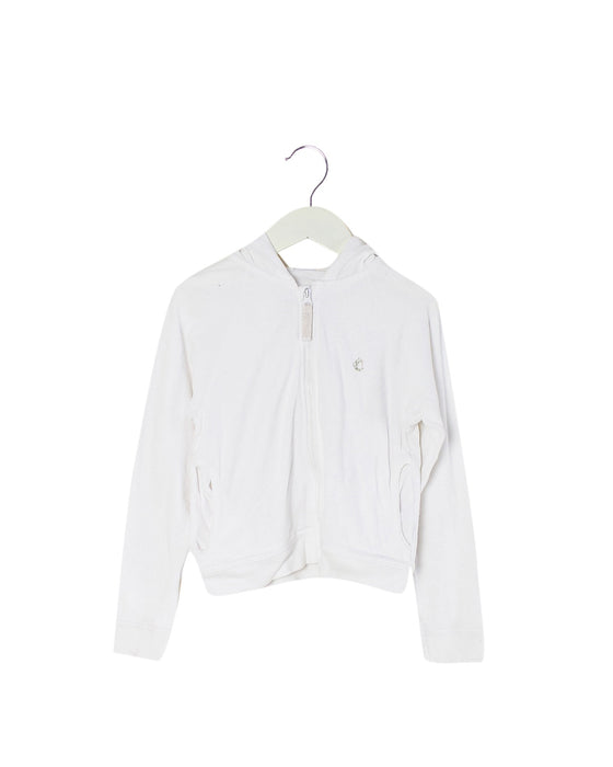 A White Lightweight Jackets from Petit Bateau in size 6T for girl. (Front View)