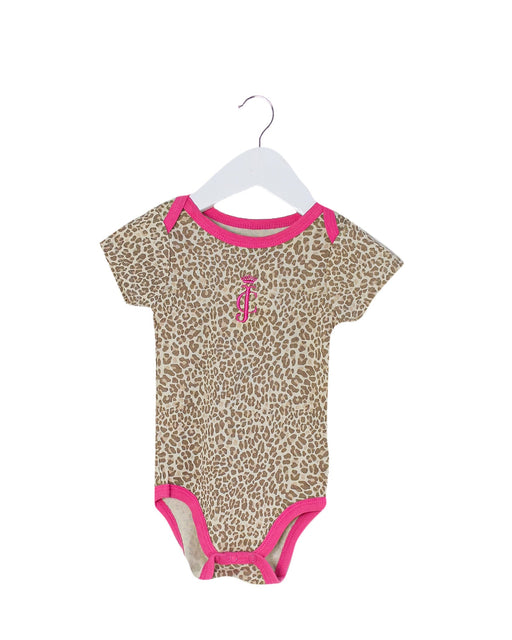 A Brown Short Sleeve Bodysuits from Juicy Couture in size 3-6M for girl. (Front View)