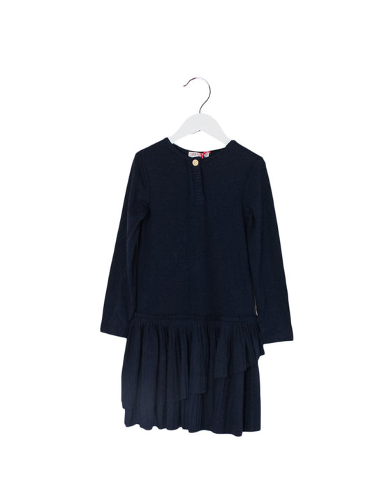 A Navy Long Sleeve Dresses from Lili Gaufrette in size 8Y for girl. (Front View)