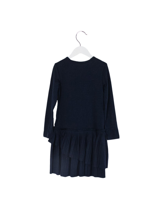 A Navy Long Sleeve Dresses from Lili Gaufrette in size 8Y for girl. (Back View)