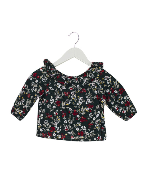 A Green Long Sleeve Tops from Excuse My French in size 2T for girl. (Front View)