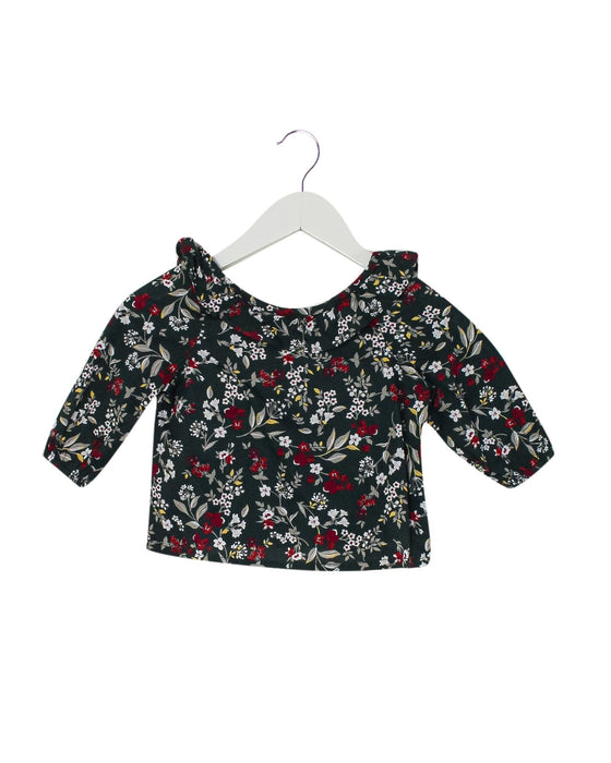 A Green Long Sleeve Tops from Excuse My French in size 2T for girl. (Front View)