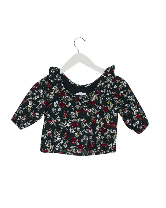 A Green Long Sleeve Tops from Excuse My French in size 2T for girl. (Back View)