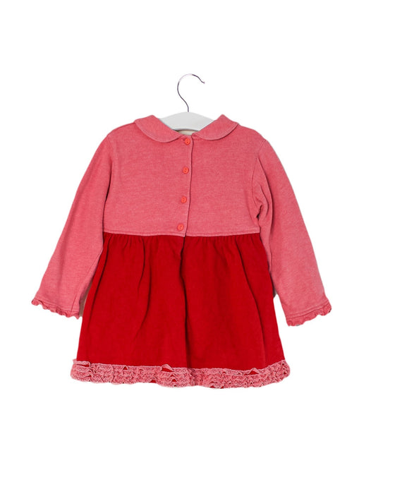 A Pink Long Sleeve Dresses from Kingkow in size 2T for girl. (Back View)