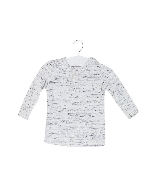 A Grey Long Sleeve Tops from Seed in size 3-6M for girl. (Front View)