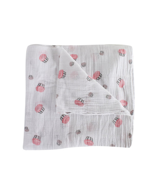 A White Swaddles from Aden & Anais in size O/S for girl. (Front View)