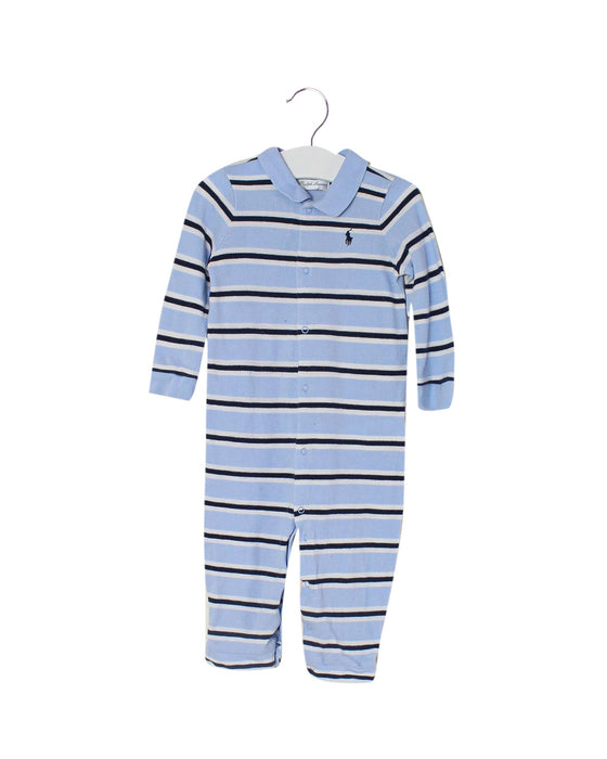 A Blue Long Sleeve Jumpsuits from Ralph Lauren in size 6-12M for boy. (Front View)