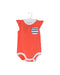 A Orange Sleeveless Bodysuits from TinyBitz in size 3-6M for girl. (Front View)